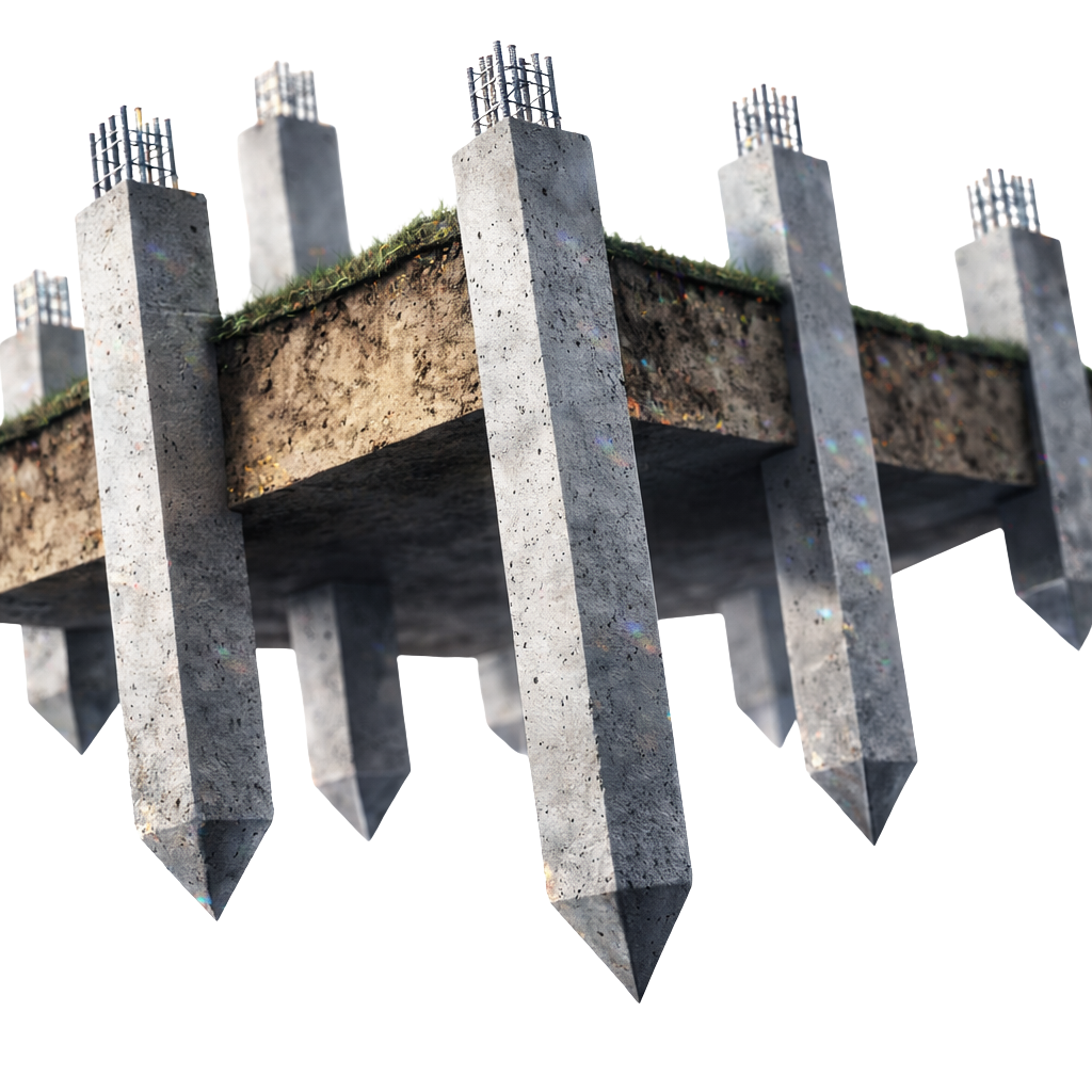 Сваи забивные - фото